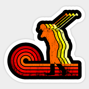 swing style golf retro Sticker